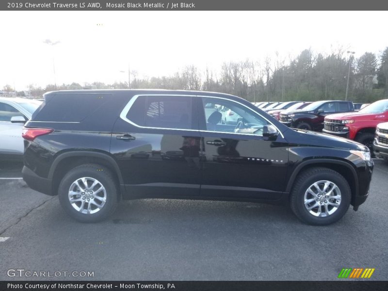 Mosaic Black Metallic / Jet Black 2019 Chevrolet Traverse LS AWD