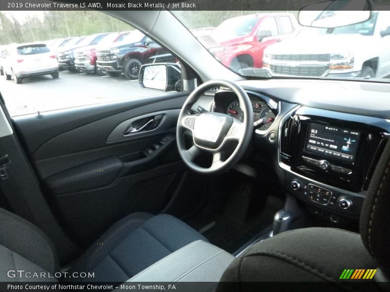 Mosaic Black Metallic / Jet Black 2019 Chevrolet Traverse LS AWD