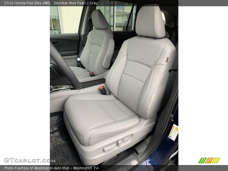 Obsidian Blue Pearl / Gray 2019 Honda Pilot Elite AWD