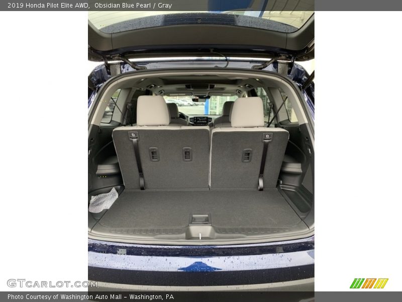 Obsidian Blue Pearl / Gray 2019 Honda Pilot Elite AWD
