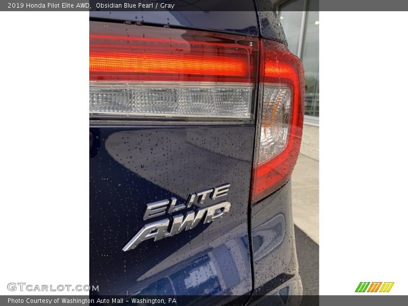 Obsidian Blue Pearl / Gray 2019 Honda Pilot Elite AWD