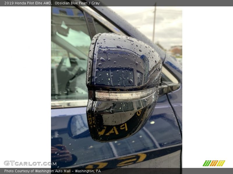 Obsidian Blue Pearl / Gray 2019 Honda Pilot Elite AWD