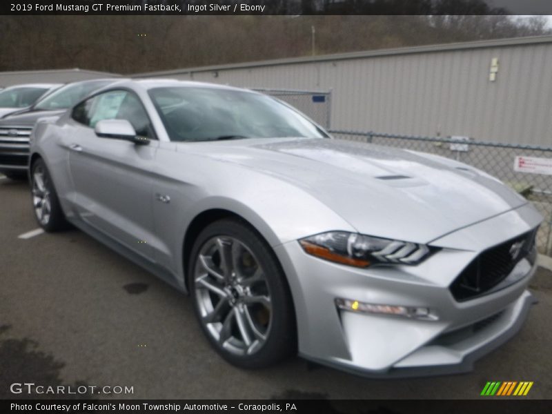 Ingot Silver / Ebony 2019 Ford Mustang GT Premium Fastback