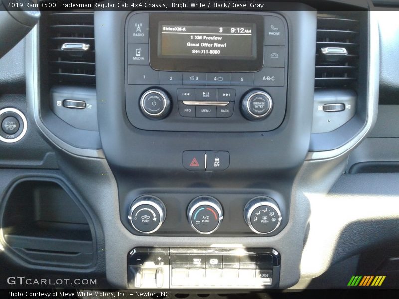 Bright White / Black/Diesel Gray 2019 Ram 3500 Tradesman Regular Cab 4x4 Chassis