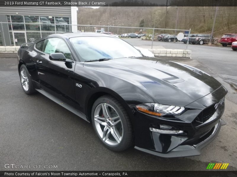 Front 3/4 View of 2019 Mustang GT Fastback
