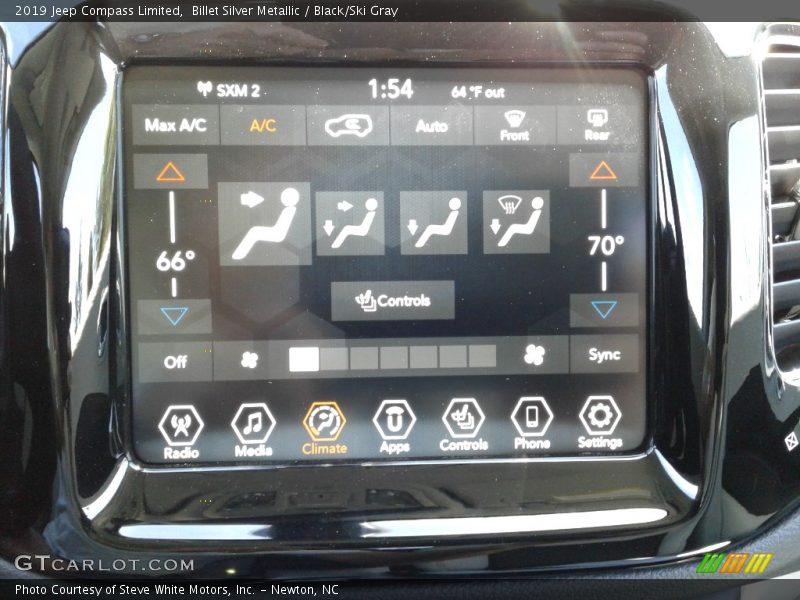 Billet Silver Metallic / Black/Ski Gray 2019 Jeep Compass Limited