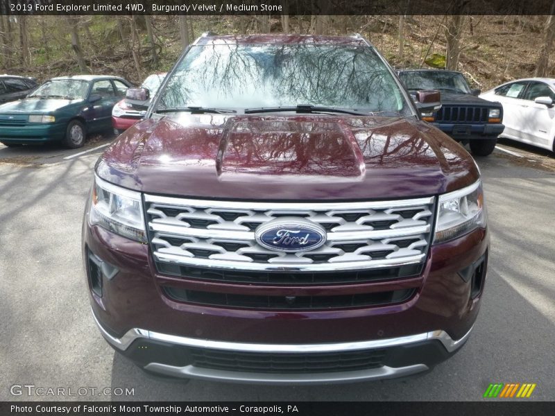 Burgundy Velvet / Medium Stone 2019 Ford Explorer Limited 4WD
