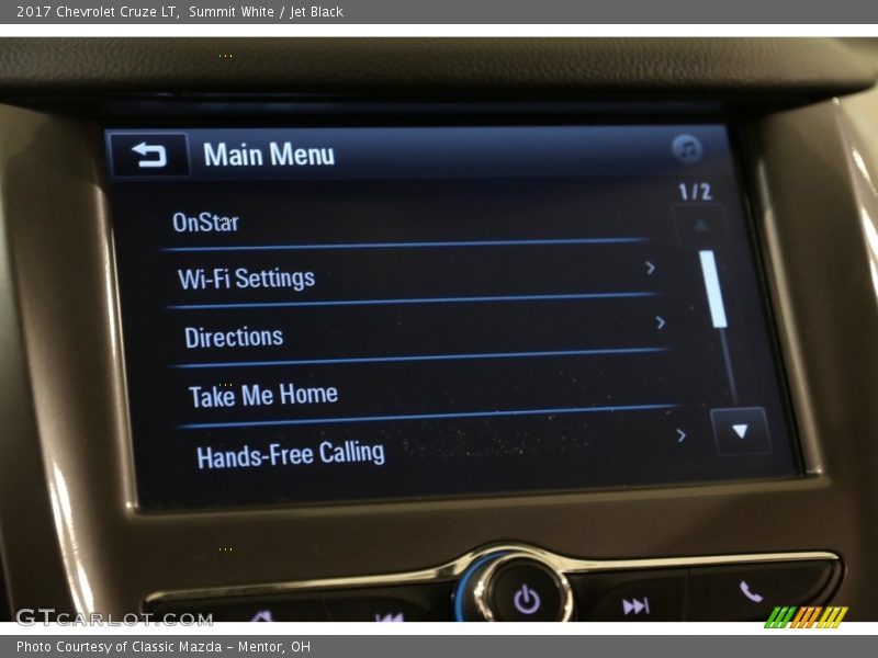 Summit White / Jet Black 2017 Chevrolet Cruze LT