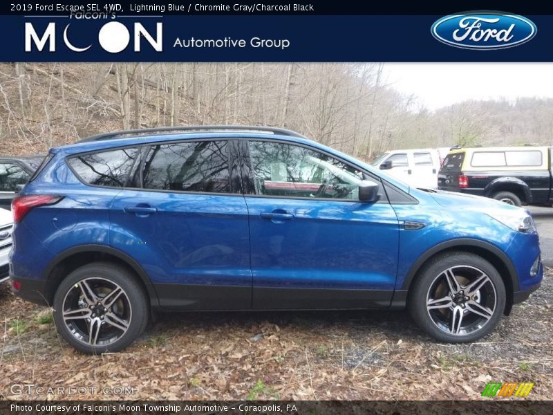 Lightning Blue / Chromite Gray/Charcoal Black 2019 Ford Escape SEL 4WD