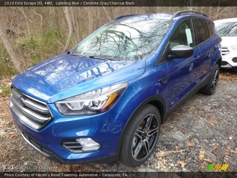 Lightning Blue / Chromite Gray/Charcoal Black 2019 Ford Escape SEL 4WD