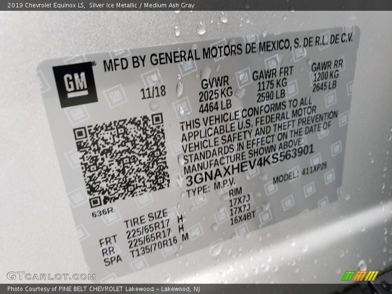 Silver Ice Metallic / Medium Ash Gray 2019 Chevrolet Equinox LS