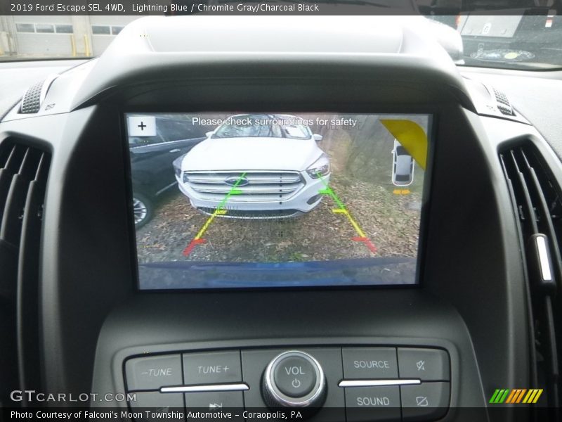 Lightning Blue / Chromite Gray/Charcoal Black 2019 Ford Escape SEL 4WD