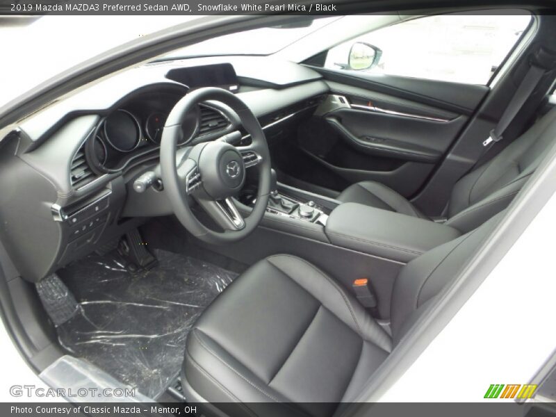 Snowflake White Pearl Mica / Black 2019 Mazda MAZDA3 Preferred Sedan AWD