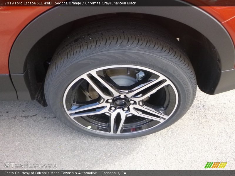 Sedona Orange / Chromite Gray/Charcoal Black 2019 Ford Escape SEL 4WD
