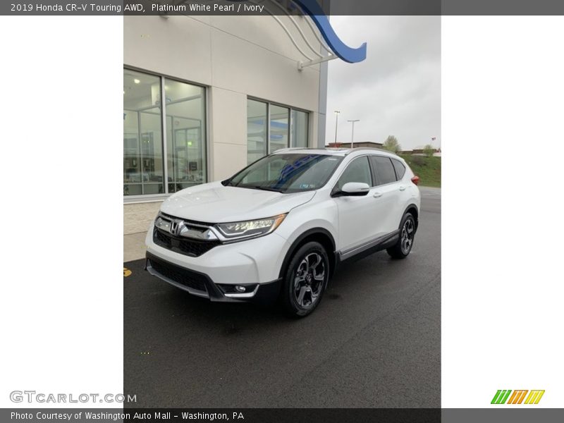 Platinum White Pearl / Ivory 2019 Honda CR-V Touring AWD