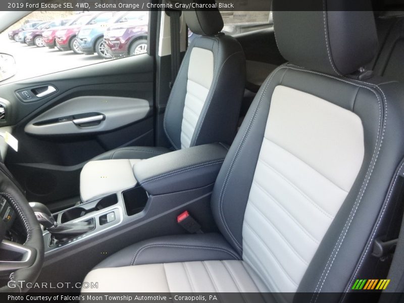 Sedona Orange / Chromite Gray/Charcoal Black 2019 Ford Escape SEL 4WD