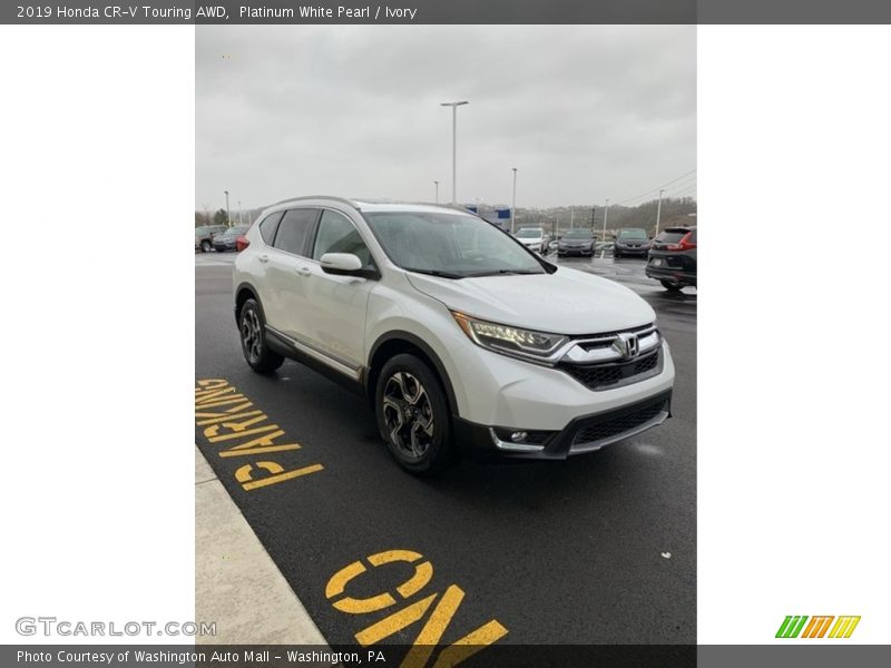 Platinum White Pearl / Ivory 2019 Honda CR-V Touring AWD