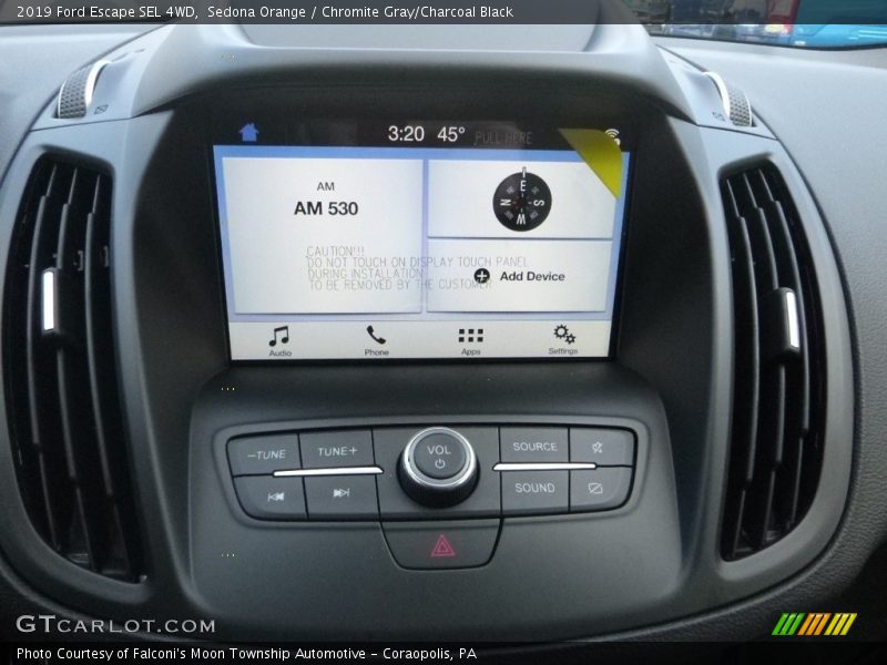 Sedona Orange / Chromite Gray/Charcoal Black 2019 Ford Escape SEL 4WD