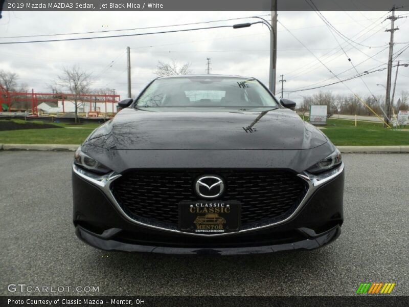 Jet Black Mica / White 2019 Mazda MAZDA3 Sedan
