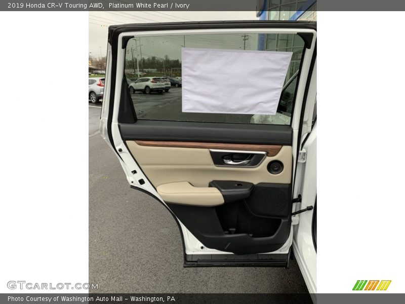 Platinum White Pearl / Ivory 2019 Honda CR-V Touring AWD