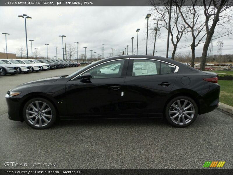 Jet Black Mica / White 2019 Mazda MAZDA3 Sedan