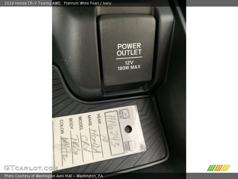 Platinum White Pearl / Ivory 2019 Honda CR-V Touring AWD