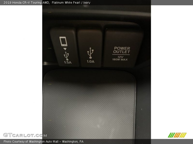 Platinum White Pearl / Ivory 2019 Honda CR-V Touring AWD
