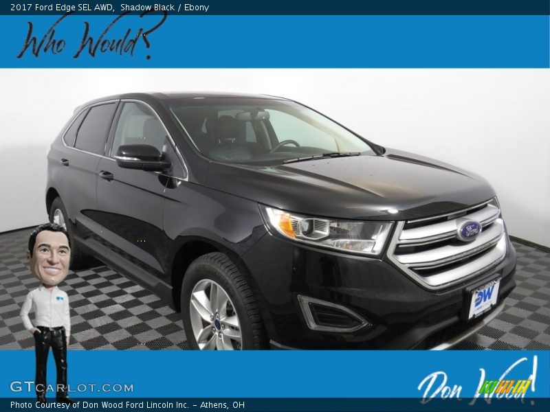Shadow Black / Ebony 2017 Ford Edge SEL AWD