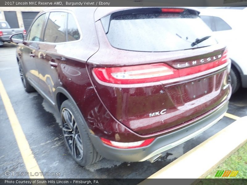 Burgundy Velvet / Ebony 2017 Lincoln MKC Reserve AWD