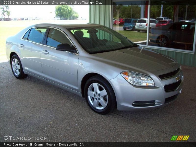 Silverstone Metallic / Titanium Gray 2008 Chevrolet Malibu LS Sedan