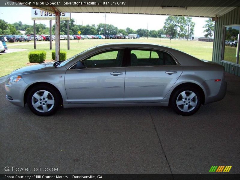 Silverstone Metallic / Titanium Gray 2008 Chevrolet Malibu LS Sedan