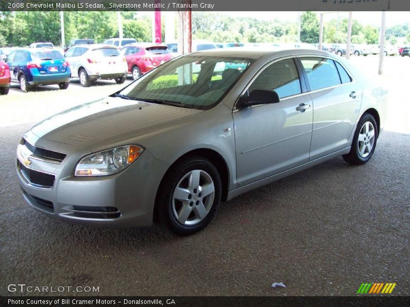 Silverstone Metallic / Titanium Gray 2008 Chevrolet Malibu LS Sedan