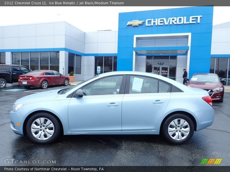 Ice Blue Metallic / Jet Black/Medium Titanium 2012 Chevrolet Cruze LS