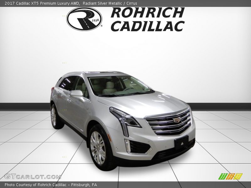 Radiant Silver Metallic / Cirrus 2017 Cadillac XT5 Premium Luxury AWD