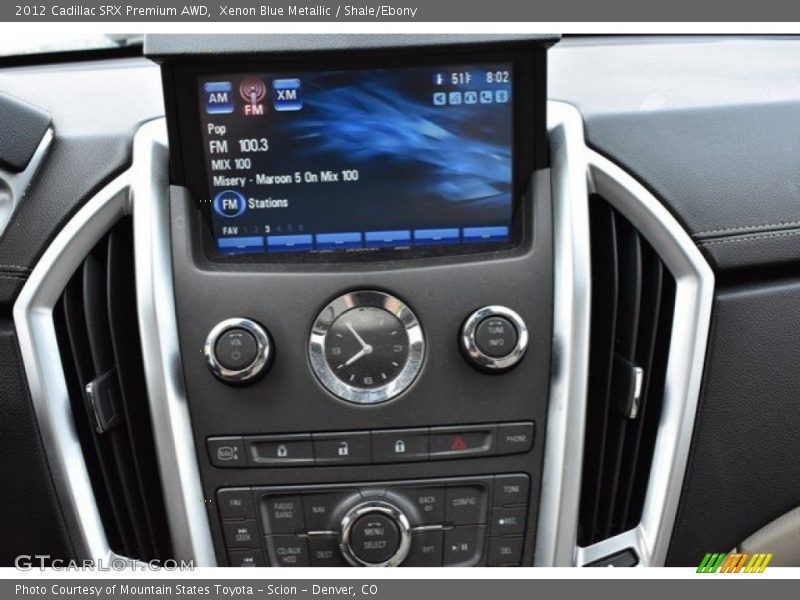 Xenon Blue Metallic / Shale/Ebony 2012 Cadillac SRX Premium AWD