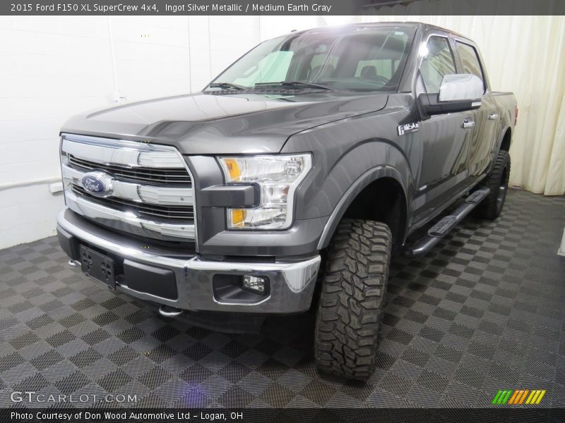 Ingot Silver Metallic / Medium Earth Gray 2015 Ford F150 XL SuperCrew 4x4