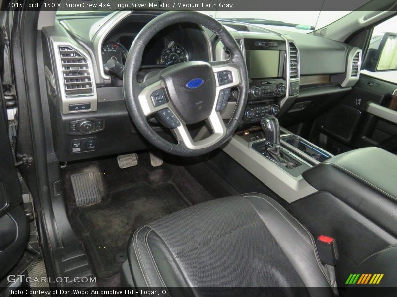 Ingot Silver Metallic / Medium Earth Gray 2015 Ford F150 XL SuperCrew 4x4