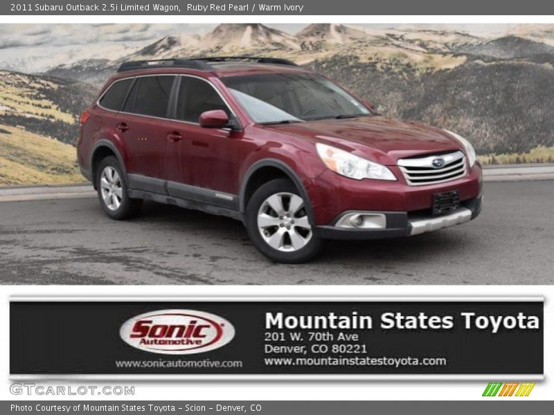 Ruby Red Pearl / Warm Ivory 2011 Subaru Outback 2.5i Limited Wagon