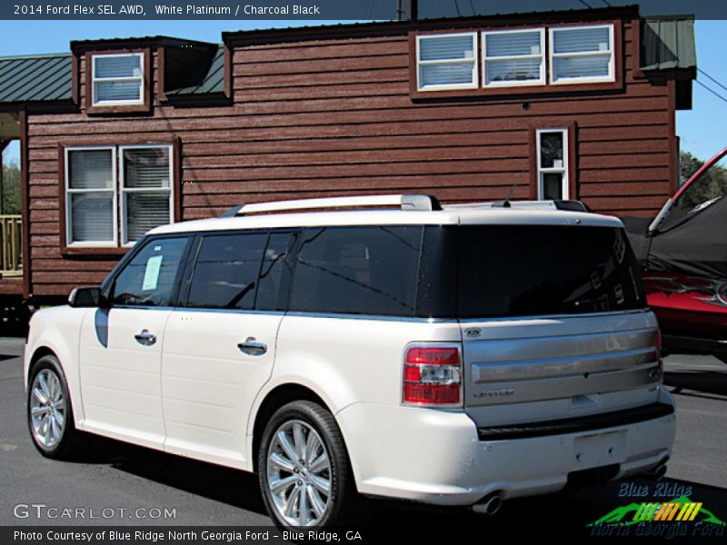 White Platinum / Charcoal Black 2014 Ford Flex SEL AWD
