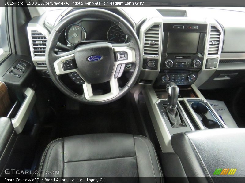 Ingot Silver Metallic / Medium Earth Gray 2015 Ford F150 XL SuperCrew 4x4