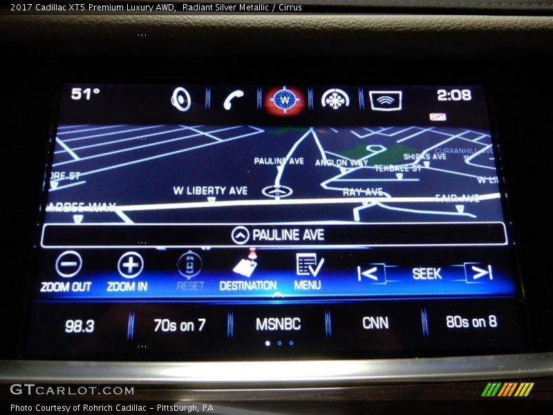 Radiant Silver Metallic / Cirrus 2017 Cadillac XT5 Premium Luxury AWD