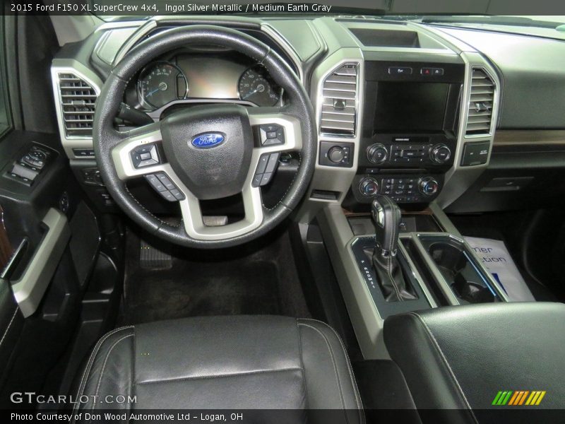 Ingot Silver Metallic / Medium Earth Gray 2015 Ford F150 XL SuperCrew 4x4