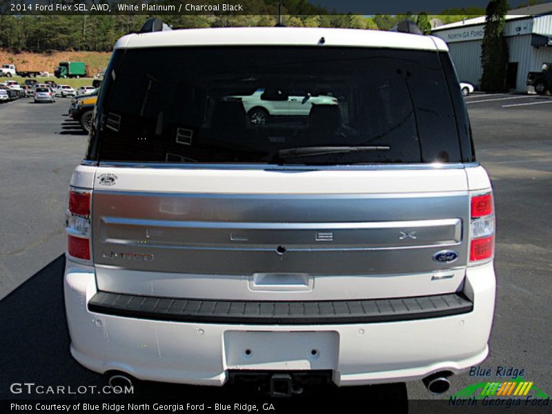 White Platinum / Charcoal Black 2014 Ford Flex SEL AWD