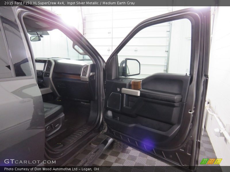 Ingot Silver Metallic / Medium Earth Gray 2015 Ford F150 XL SuperCrew 4x4