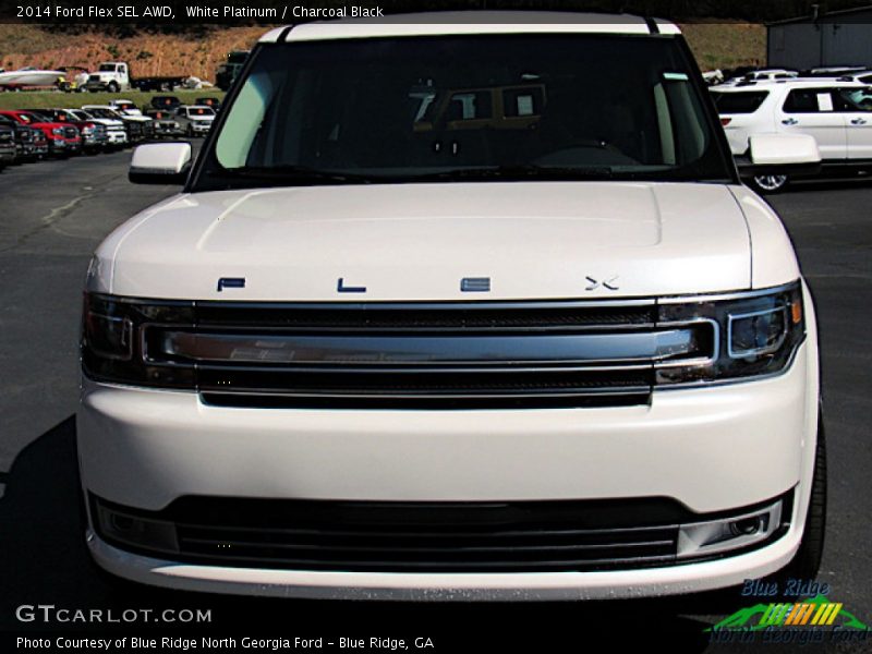 White Platinum / Charcoal Black 2014 Ford Flex SEL AWD