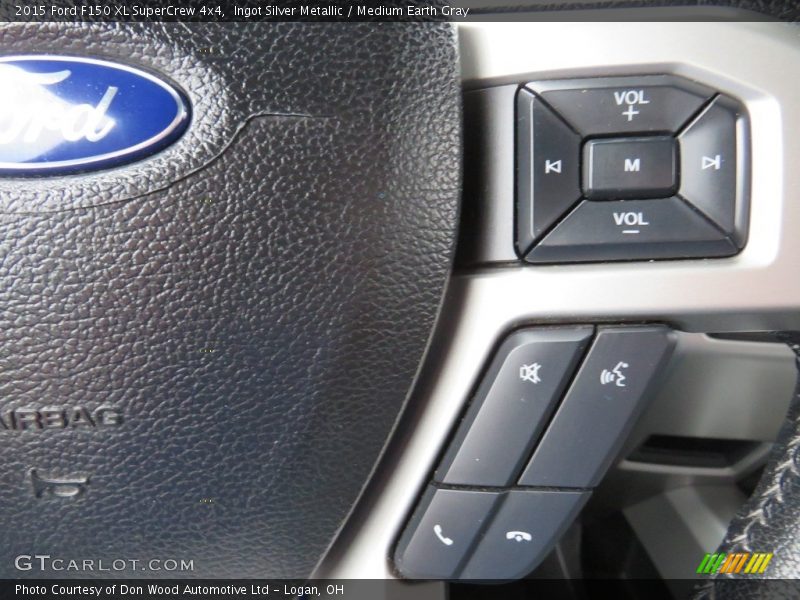 Ingot Silver Metallic / Medium Earth Gray 2015 Ford F150 XL SuperCrew 4x4