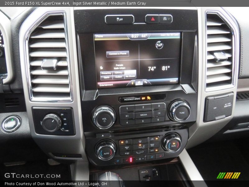 Ingot Silver Metallic / Medium Earth Gray 2015 Ford F150 XL SuperCrew 4x4
