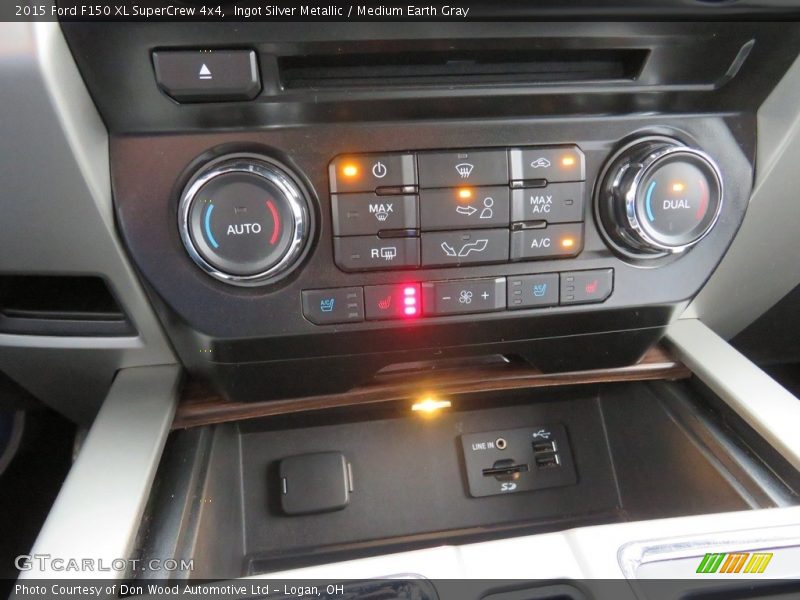 Ingot Silver Metallic / Medium Earth Gray 2015 Ford F150 XL SuperCrew 4x4