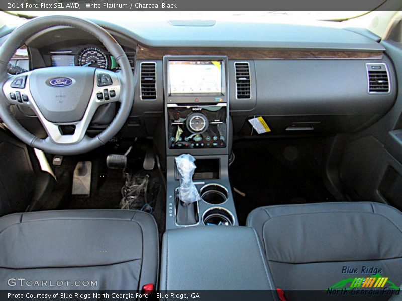 White Platinum / Charcoal Black 2014 Ford Flex SEL AWD