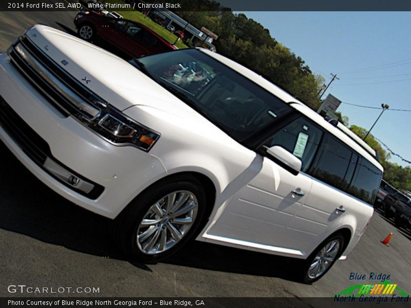 White Platinum / Charcoal Black 2014 Ford Flex SEL AWD